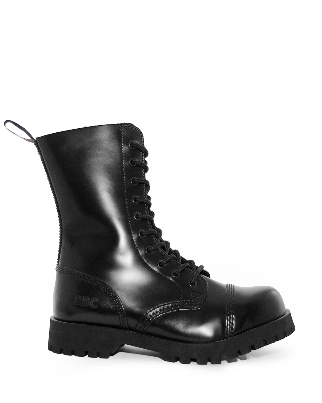 Black toe cap boots sales